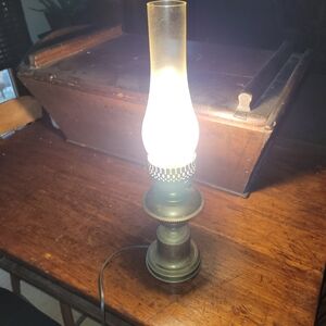 Vintage Brass Hurricane Lamp